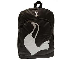 Tottenham Hotspur Football Club React Black Backpack Silver Foil Crest Badge School Gym