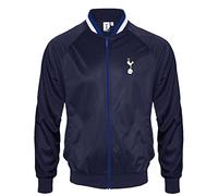 Tottenham Hotspur officiel - Veste de survêtement - thème football/rétro - homme - Col à rayures bleu marine - L