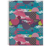 TOTTO Cahier A4 à couverture rigide doublée, carnet A4 quadrillé, 80 feuilles de 90 g, pour l'école, l'institut ou l'université, matériel scolaire, résistant pour un usage quotidien, imprimé noir et
