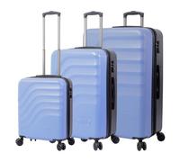 Totto - Ensemble de valises rigides - Bazy + - Couleur Bleue - Trois Tailles de valises - Système Extensible - Système TSA - Doublure en Polyester, Bleu, 68.5 cm x 49 cm x 29 cm, Travel