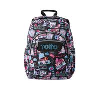 TOTTO Ma04eco021-2416n-6cz, Sac à Dos Mixte Enfant, Noir, L