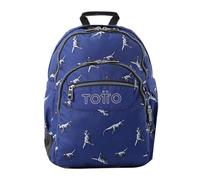 TOTTO Mochila Rayol-Dinosaurs Blue, Sac à Dos Mixte Enfant, Multicolore, L