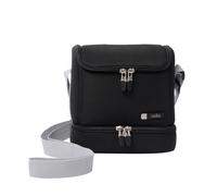 TOTTO Sac isotherme pour aliments 6 l, modèle Batara, 20,5 x 22 x 14 cm, sac repas de travail, poche auxiliaire, poignée de main, sangle réglable, facile à nettoyer, couleur noire