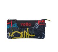 TOTTO Trousse 3 Compartiments Plateau - Graphite, Gris, Trousse Scolaire
