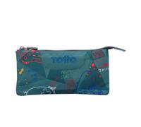 TOTTO Trousse 3 Compartiments Plateau - Sticks, Gris, Trousse Scolaire