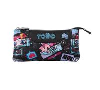 TOTTO Trousse 3 Compartiments Tableau - Misato, Noir, Trousse Scolaire