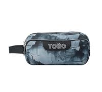 TOTTO - Trousse scolaire 3 compartiments, modèle Agapec, grande trousse, dimensions 23 x 11,5 x 10,5 cm, poignée latérale, poignées ergonomiques en PVC, tissu résistant, impression numérique Hill