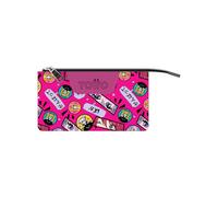 TOTTO - Trousse scolaire, différents modèles, grande trousse avec fermeture éclair, 2 ou 3 compartiments, compacte et résistante, motifs multiples, Kitsune, 22 x 11 x 3.5 cm