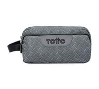 TOTTO Trousse Scolaire Trois Compartiments Gris métallique - Agapec