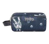 Totto Trousse Scolaire Trois Compartiments Imprimé astronautes - Agapec Taille Standard, Imprimé, ESTÁNDAR, Étuis