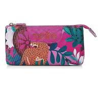 Totto Trousse Scolaire Trois Compartiments Tropical Jaguar - Conseil Taille Standard, Imprimé, ESTÁNDAR, Étuis