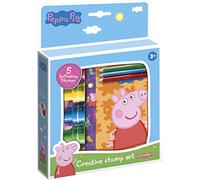 Totum 360242 Pig Kit de tampons - Kit créatif de 5 tampons Auto-encreurs, Livre de coloriage, 3 Crayons de Couleur & Autocollants avec Motifs de Peppa Pig & Leurs Amis