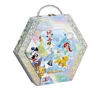 Totum Disney Diamond Painting Figurines dans une belle boîte cadeau - 6 personnages Disney à décorer avec plus de 850 diamants dans une mallette de bricolage scintillante, cadeau pour enfants, taille