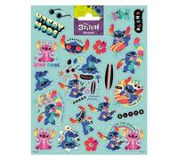 Totum Feuille d'autocollants - Autocollants Stitch - Plaisir de bricolage coloré pour les enfants