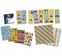 Totum Kit Créatif - Sam Le Pompier - Sticker Box 12R+2S+Bookl - Boîte d'autocollants Plus de 1000 avec Carnet