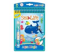 Totum livre de couleur d'eau magique junior sealife animaux marins - livre de vacances réutilisable...