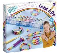 Totum Loom I do loom bracelet making - Kit de bricolage avec outils et élastiques Loom Design arc-en-ciel Idée cadeau créative