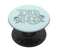 Totus Tuus Floral Catholique Marian Design Catholique Latin PopSockets PopGrip Adhésif