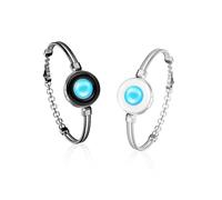 TOTWOO Bracelet Connecté pour Couple Amoureux à Distance, Duo Vibrant | Acier Inoxydable Réglable avec Connexion Bluetooth en Tête-à-Tête, Bracelet Amour, Famille, Mère Fille, Ado, Fille