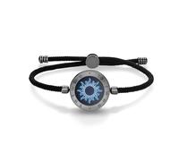 TOTWOO Bracelet Connecté pour Couple Amoureux à Distance, Duo Vibrant en Acier Inoxydable Réglable avec Connexion Bluetooth en Tête-à-Tête, Bracelet Soleil, Bracelet en Corde Milan, Noir