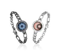 TOTWOO Bracelet de relation à distance pour couples - Vibre et s'allume au toucher - Bracelet partenaire avec toucher - Cadeaux romantiques