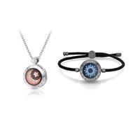 TOTWOO Bracelet et Collier Connecté pour Couple Amoureux à Distance, Duo Vibrant en Acier Inoxydable Réglable avec Connexion Bluetooth en Tête-à-Tête, Bracelet Amour Famille Mère Fille