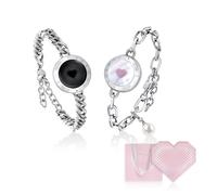 TOTWOO Paire de bracelets intelligents pour couples dans des relations à distance - Connexion Bluetooth, s'allume et vibre au toucher - Cadeau romantique pour la Saint-Valentin et un anniversaire