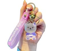TOU-BEGUIN Porte-clés à breloques en forme d'ours kawaii mignon pour voiture, décoration délicate de sac à main, accessoires en résine, cadeaux pour enfants, garçons, filles, femmes