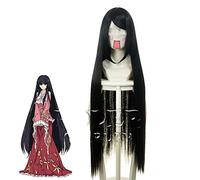 Tou Hou Project Reiuji Utsuho Cosplay perruque longue droite noire fibre résistante à la chaleur cheveux Halloween Anime Costume perruques KUZZ038O