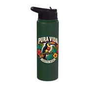 Toucan aracar à col perché du Costa Rica Stainless Steel Insulated Water Bottle