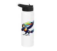 Toucan Dabbing | Pour enfants et été mignon, oiseau tropical Stainless Steel Insulated Water Bottle