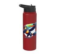 Toucan Dabbing | Pour enfants et été mignon, oiseau tropical Stainless Steel Insulated Water Bottle