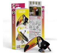 Eugy – Puzzle 3D Toucan – Carton recyclé multicolore – Dès 6 ans
