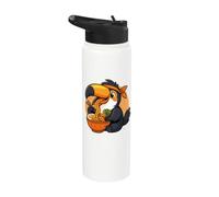 Toucan japonais mangeant des ramen kawaii Stainless Steel Insulated Water Bottle