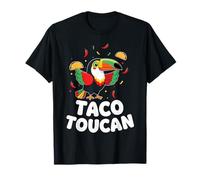 Toucan Mexicain Tacos Fête Oiseau Amusant T-Shirt