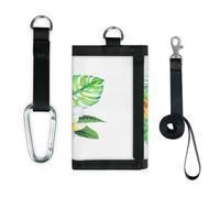 Toucan Portefeuille fin et léger avec motif fleurs tropicales