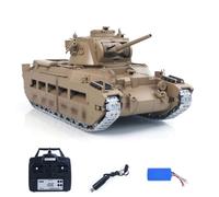 TOUCAN RC HOBBY 1/16 RC Tank Matilda III IV Tongde IR Tourelle Rotative 320 Degrés Électrique Télécommande Véhicule Militaire Boîte de Vitesse en Métal Roue de Route