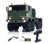 TOUCAN RC HOBBY 1/18 Camion militaire télécommandé 8X8 Direction 4x8 Modèle de véhicule tout-terrain électrique RC 2 vitesses Châssis métallique RTR