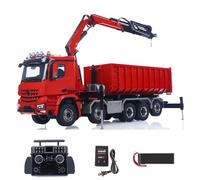 TOUCAN RC HOBBY Dumper hydraulique en métal RC voiture 1:14 10x10 télécommande camion grue à benne basculante complète