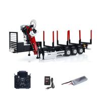 Toucan RC Hobby LESU 1/14 Grue hydraulique en bois en métal RC Remorque en bois Plate-forme Remorque semi-remorque