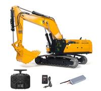 TOUCAN RC HOBBY Machine lourde 1/14 RC Pelle hydraulique 395F télécommandée en métal RTR Voiture miniature pour adulte 1,0 l Double pompe Frsky X14 Batterie sans fil