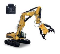 TOUCAN RC HOBBY Pelleteuse hydraulique télécommandée 1/14 en métal 385CF RC avec moteur sans balais Système d'éclairage Flysky PL18EV LITE Radio