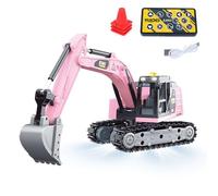 TOUCAN RC HOBBY Prête à l'emploi 1/64 alliage RC pelleteuse HG4 301 LED sons réalistes 2,4 G télécommande excavatrice modèle de jeu de plein air machine Fort modèle avancé