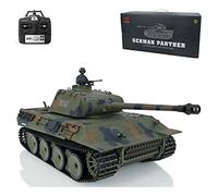 TOUCAN RC HOBBY Pro.Edition RTR 2.4Ghz Henglong 1/16 TK7.0 German Panther V RTR RC Tank 3819 Tourelle 360° BB Airsoft Effet Fumé IR Battle with Sticter