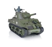 TOUCAN RC HOBBY Pro.Edition RTR Henglong 1/16 TK7.0 Plastique M4A3 Sherman 3898 360° Tourelle Canon Recoil RC Tank BB Airsoft Effet Fumé IR Battle with Sticter