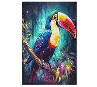 Toucans 1000 Pièces Puzzle en Bois pour Adultes Enfants, Puzzles Impossible, Jeu D'adresse pour Toute La Famille, 78×53cm