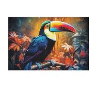 Toucans Puzzles De 1000 Pièces, Puzzle pour Adultes en Bois, Jeu D'adresse Toute La Famille, （75×50cm）