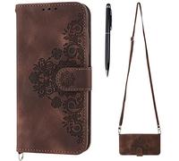 TOUCASA Coque avec Cordon pour iPhone 12 Mini, Collier pour Étui en Cuir PU Portefeuille Coque avec Fente Carte, Magnétique und Flip Béquille TPU Housse pour iPhone 12 Mini (5,4 Pouces) (Marron)