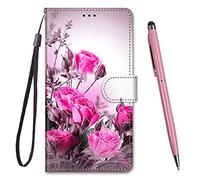 TOUCASA Coque pour Nokia G60 5G, Housse en Cuir PU Nokia G60 5G, 3 Emplacements Cartes Étui Coque Nokia G60 5G Magnétique Etui Protection Housse pour Nokia G60 5G (Rose Sauvage)