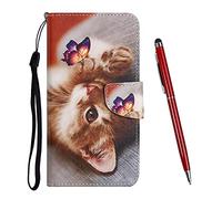 TOUCASA Coque pour Samsung Galaxy A10 / M10, PU Cuir Portefeuille Housse Fermeture Magnétique et Emplacements Cartes pour Clapet Folio Motif Étui, Antichoc TPU Housse Protection Flip Case (Cat 2)